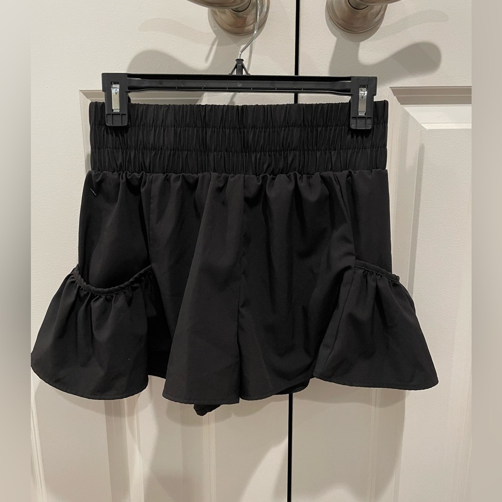 Black Trendy Athletic Dolphin Shorts - Picture 1 of 5